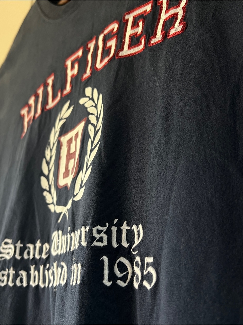 NWT Retro 2011 Tommy Hilfiger State University T-Shirt 100% Pure Cotton XXL